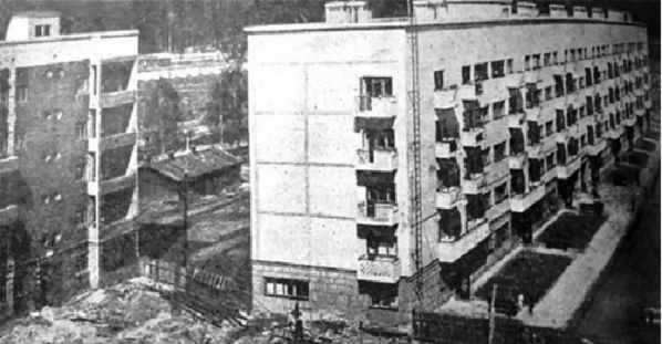 Жилой поселок завода Прожектор. Корпуса № 2 и № 1. 1933г.