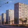 Жилые дома в районе застройки Вешняки-Владычино. Улица Молдагуловой. 1972г.